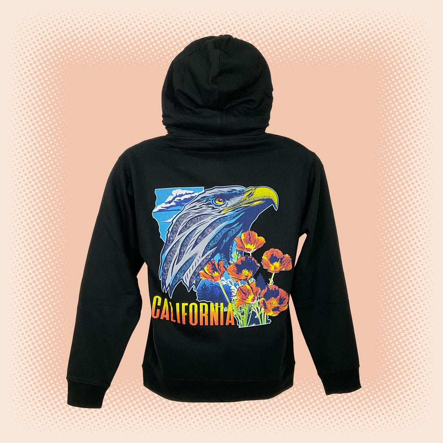 CaliEagle Black Pullover Hoodie